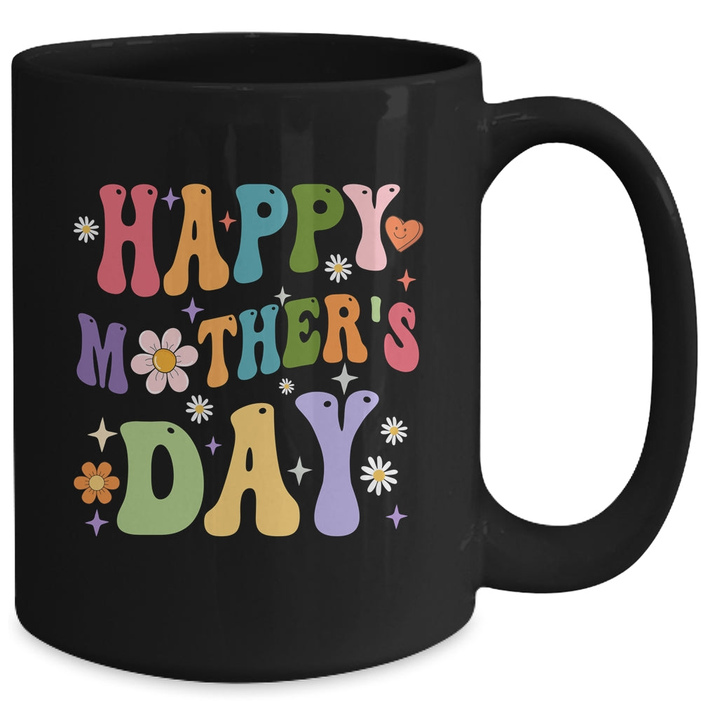 Happy Mothers Day For Women Mom Grandma Love Groovy Mug | siriusteestore