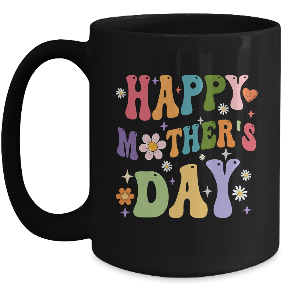 Happy Mothers Day For Women Mom Grandma Love Groovy Mug | siriusteestore