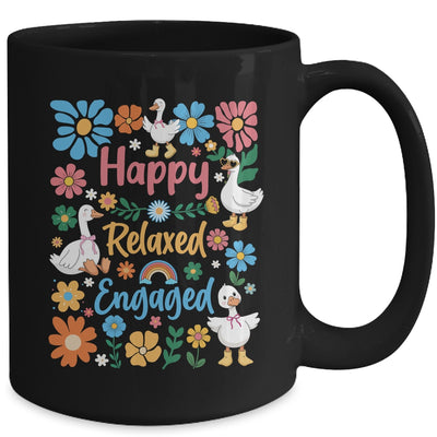 Happy Relaxed Engaged ABA Behavior Analyst Floral Goose Mug | siriusteestore