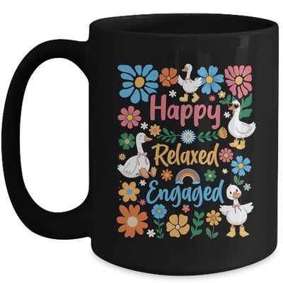 Happy Relaxed Engaged ABA Behavior Analyst Floral Goose Mug | siriusteestore