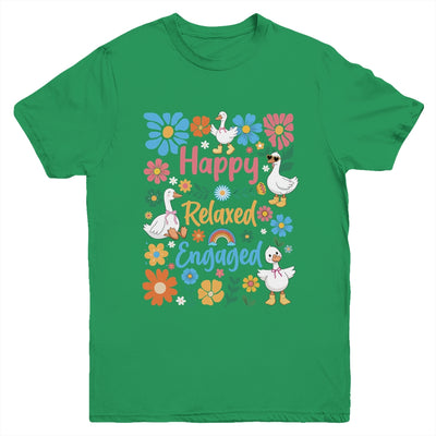 Happy Relaxed Engaged ABA Behavior Analyst Floral Goose Youth Shirt | siriusteestore