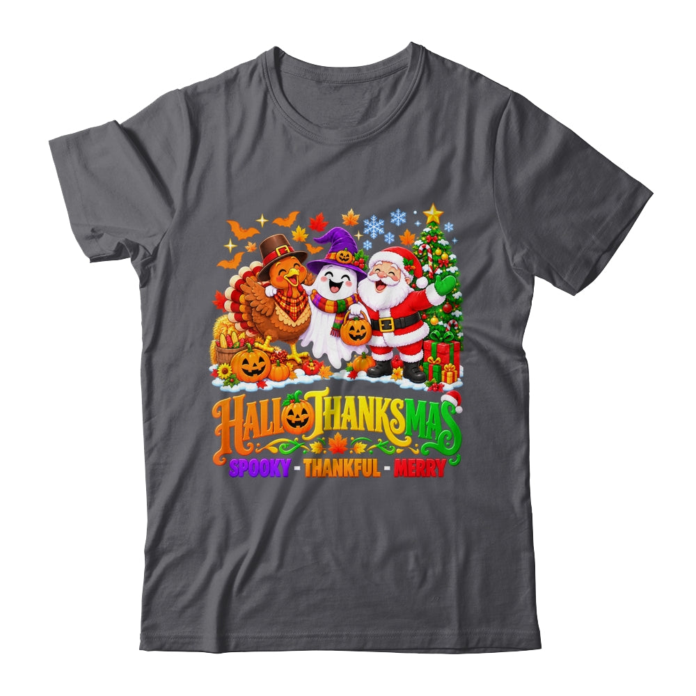 Happy Spooky Halloween Thankful Thanksgiving Merry Christmas Shirt & Sweatshirt | siriusteestore