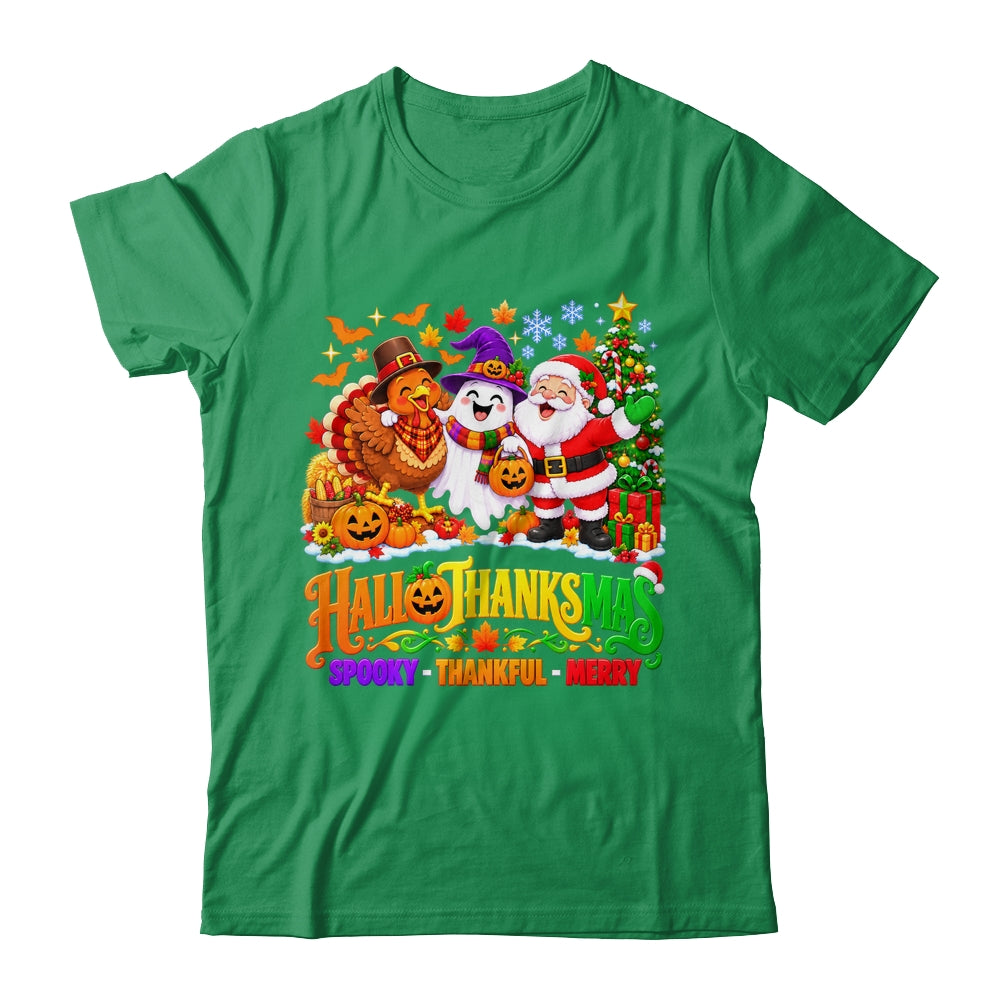 Happy Spooky Halloween Thankful Thanksgiving Merry Christmas Shirt & Sweatshirt | siriusteestore