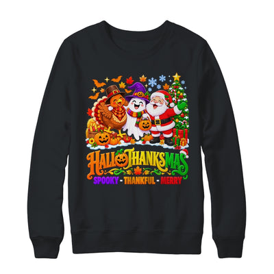 Happy Spooky Halloween Thankful Thanksgiving Merry Christmas Shirt & Sweatshirt | siriusteestore