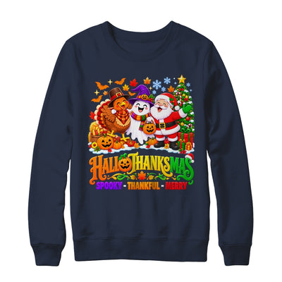 Happy Spooky Halloween Thankful Thanksgiving Merry Christmas Shirt & Sweatshirt | siriusteestore