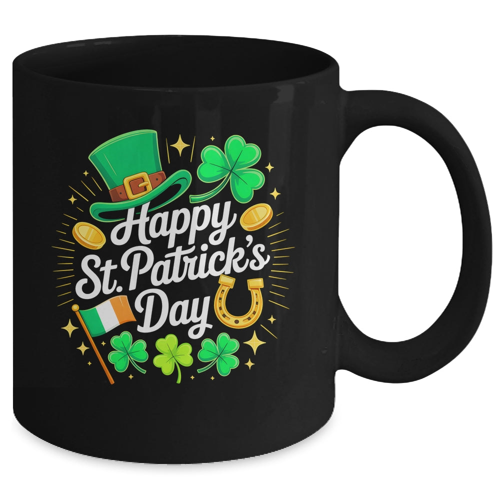 Happy St Patricks Day Shamrock Irish Men Women Kids Mug | siriusteestore