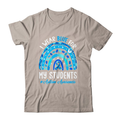 Happy Teacher I Wear Blue For My Students Autism Awarenes Shirt & Tank Top | siriusteestore