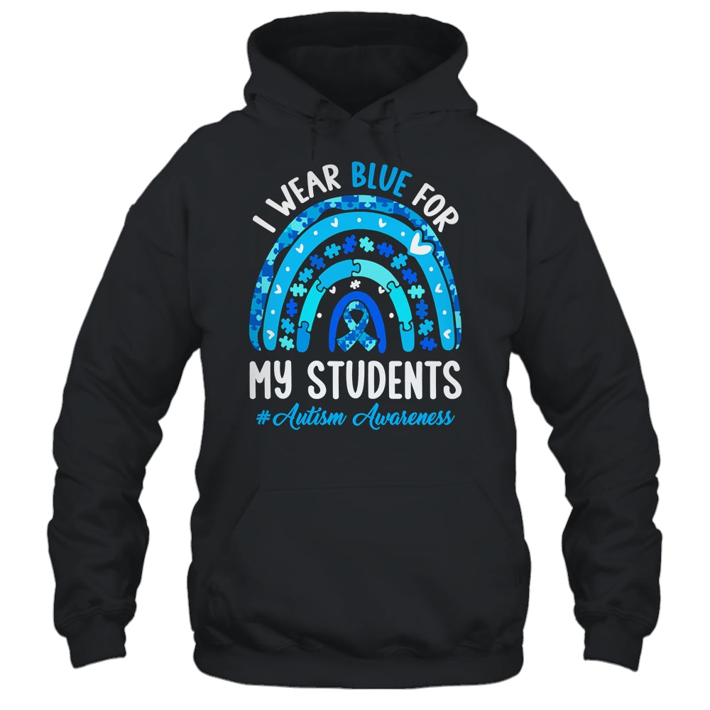 Happy Teacher I Wear Blue For My Students Autism Awarenes Shirt & Tank Top | siriusteestore