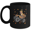 Happy Thanksgiving Dinosaur Turkey Riding Truck Kids Boys Mug | siriusteestore