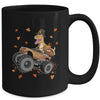 Happy Thanksgiving Dinosaur Turkey Riding Truck Kids Boys Mug | siriusteestore