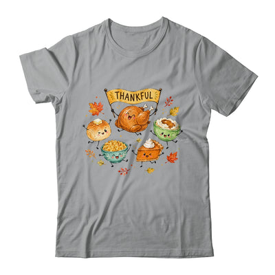Happy Thanksgiving Doodles Cute Food Characters Funny Fall Shirt & Sweatshirt | siriusteestore
