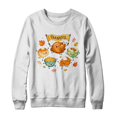 Happy Thanksgiving Doodles Cute Food Characters Funny Fall Shirt & Sweatshirt | siriusteestore