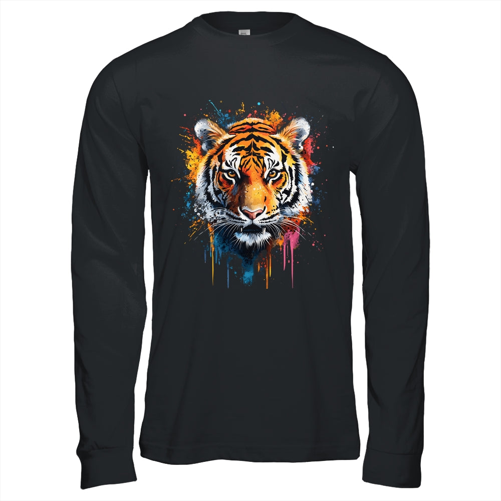 Happy Tiger Art Design For Women Men Tiger Face Cute Tiger Shirt & Hoodie | siriusteestore
