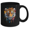 Happy Tiger Art Design For Women Men Tiger Face Cute Tiger Mug | siriusteestore