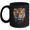 Happy Tiger Art Design For Women Men Tiger Face Cute Tiger Mug | siriusteestore