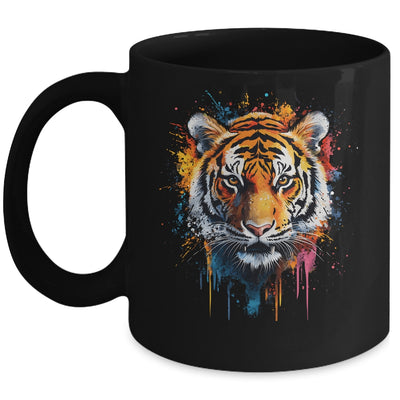 Happy Tiger Art Design For Women Men Tiger Face Cute Tiger Mug | siriusteestore
