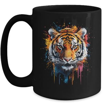 Happy Tiger Art Design For Women Men Tiger Face Cute Tiger Mug | siriusteestore