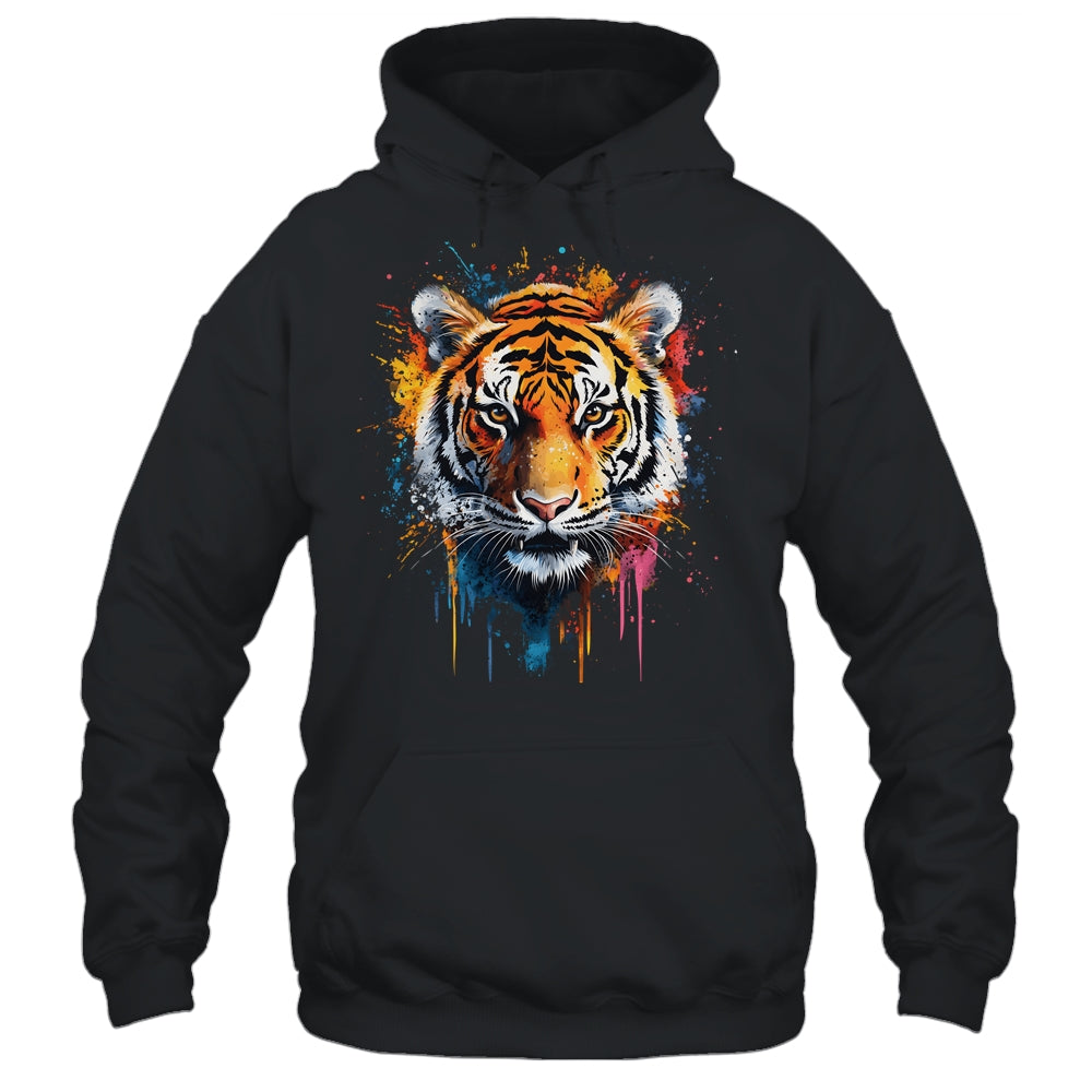 Happy Tiger Art Design For Women Men Tiger Face Cute Tiger Shirt & Hoodie | siriusteestore