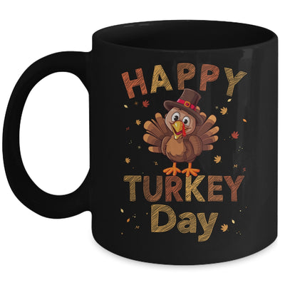 Happy Turkey Day 2023 Autumn Fall Thanksgiving Family Kids Mug | siriusteestore