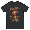 Happy Turkey Day 2023 Autumn Fall Thanksgiving Family Kids Youth Shirt | siriusteestore