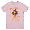 Happy Turkey Day 2023 Autumn Fall Thanksgiving Family Kids Youth Shirt | siriusteestore