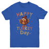 Happy Turkey Day 2023 Autumn Fall Thanksgiving Family Kids Youth Shirt | siriusteestore