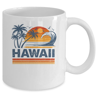 Hawaii Vacation Sunset Cute 70s Vintage Retro Beach Mug | siriusteestore