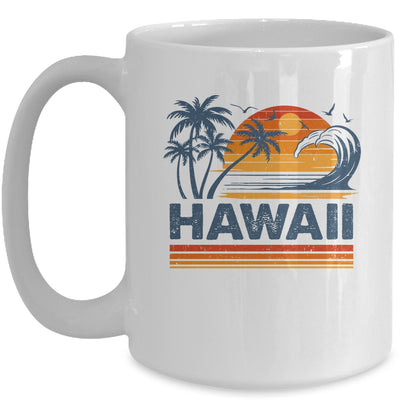 Hawaii Vacation Sunset Cute 70s Vintage Retro Beach Mug | siriusteestore
