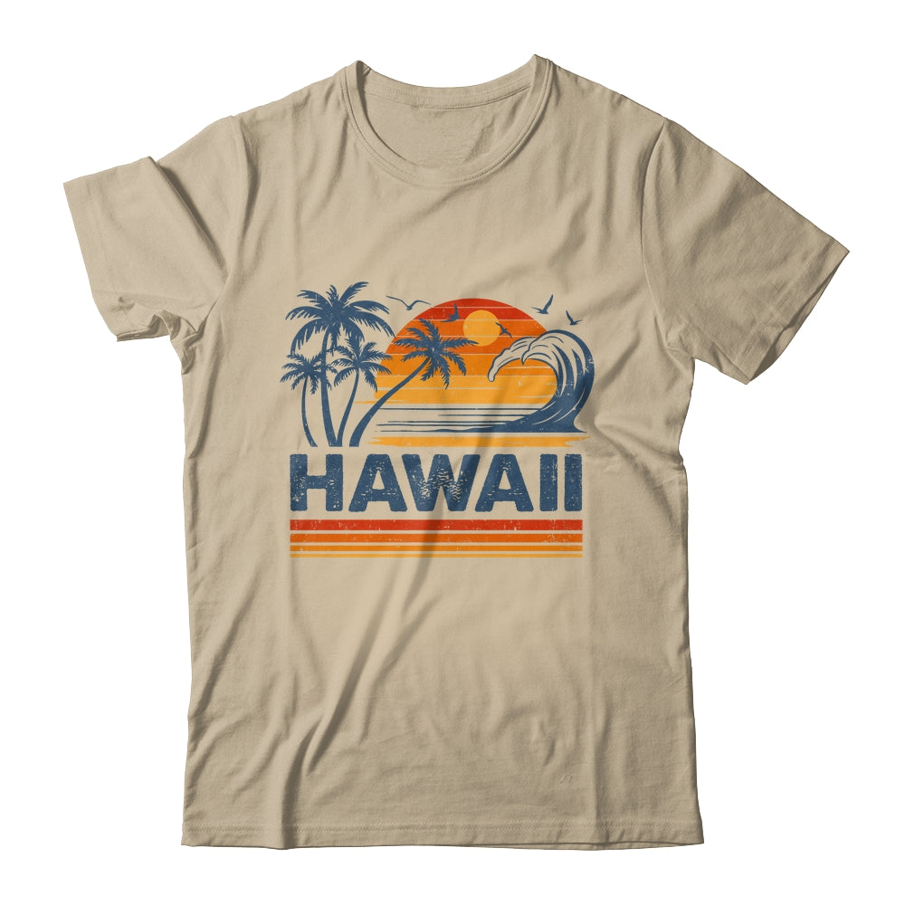 Hawaii Vacation Sunset Cute 70s Vintage Retro Beach Shirt & Tank Top | siriusteestore