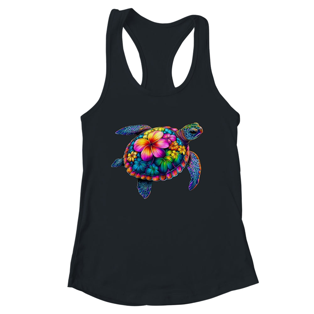 Hawaiian Sea Turtle Tie Dye Hawaii Colorful Beach Summer Shirt & Tank Top | siriusteestore
