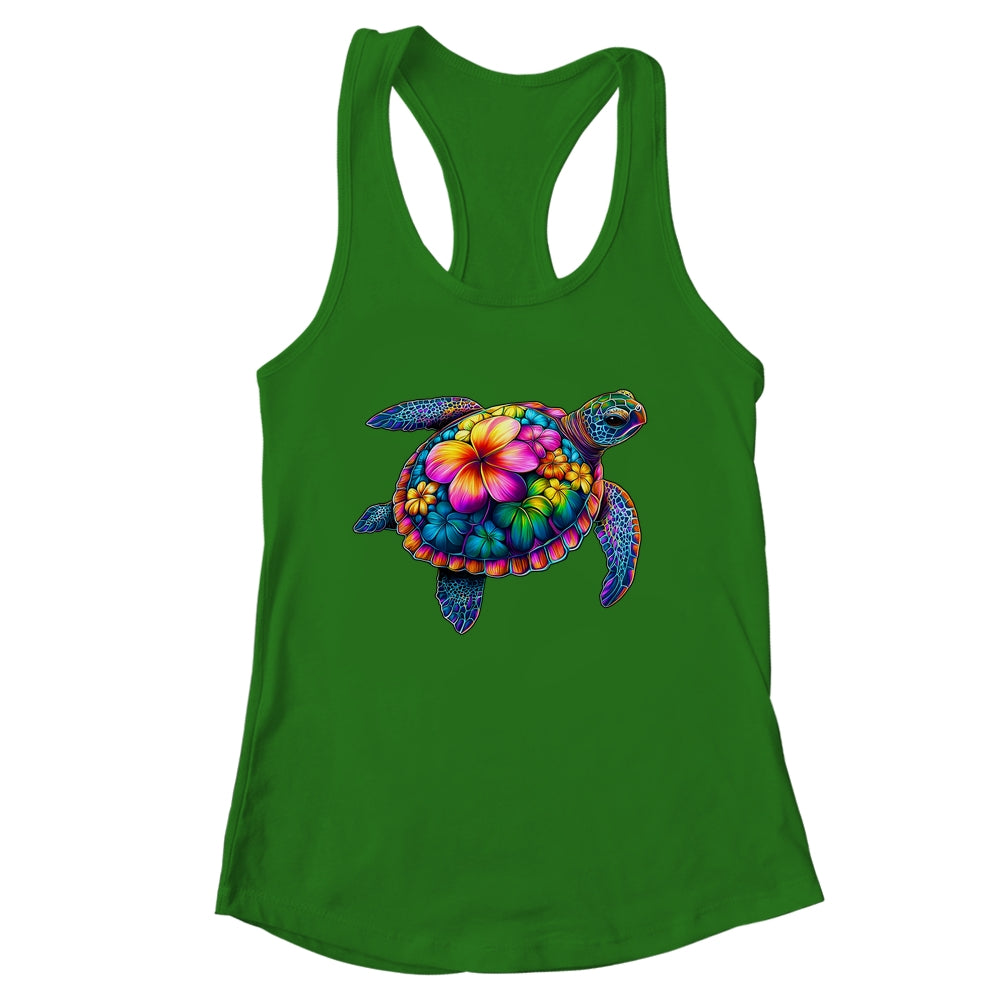 Hawaiian Sea Turtle Tie Dye Hawaii Colorful Beach Summer Shirt & Tank Top | siriusteestore