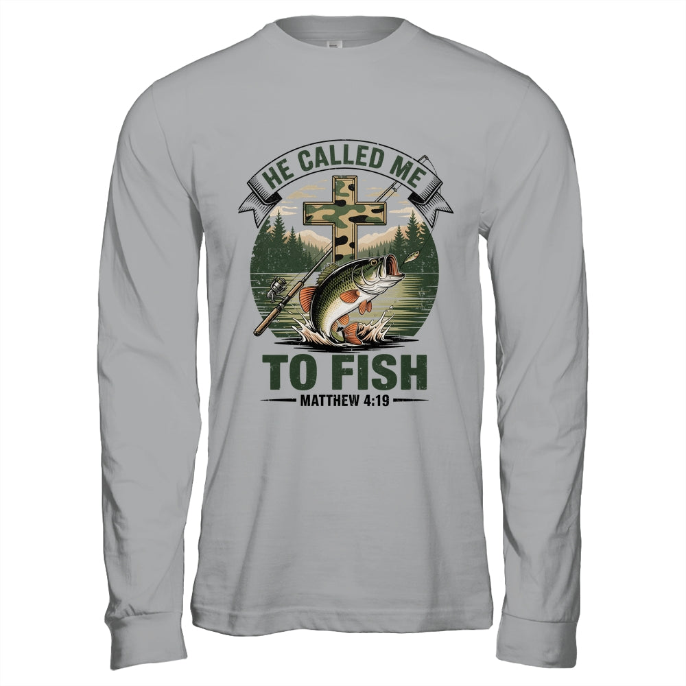 He Called Me To Fish Bass Fishing Camo Christian Funny Shirt & Hoodie | siriusteestore