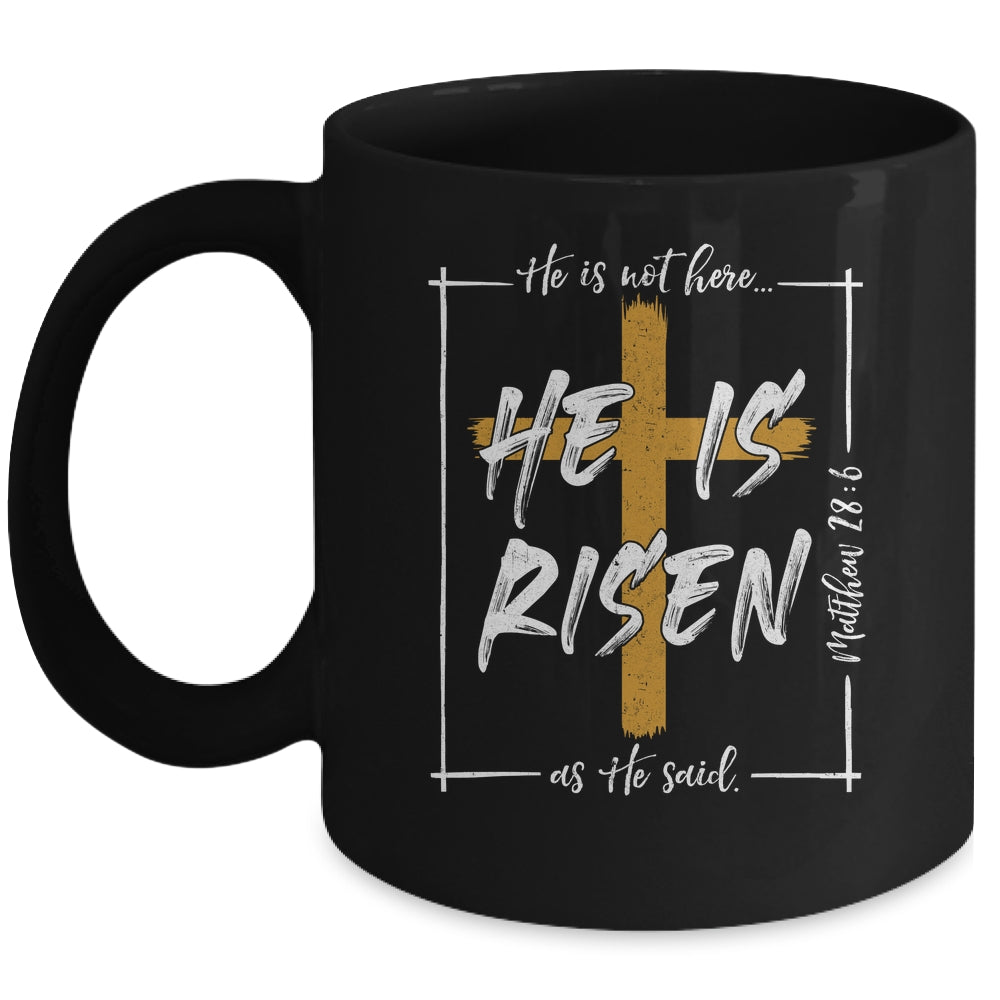 He Is Risen Easter Christian Cross Men Women Kids Mug | siriusteestore