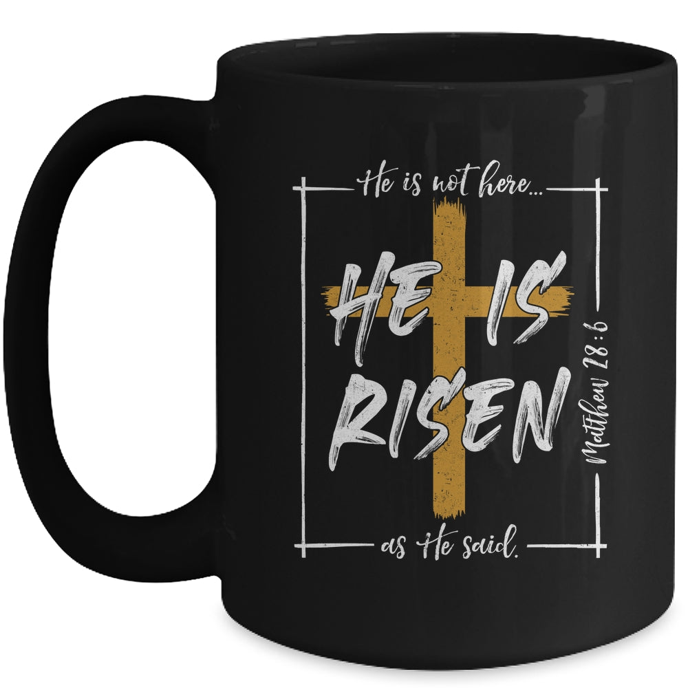 He Is Risen Easter Christian Cross Men Women Kids Mug | siriusteestore