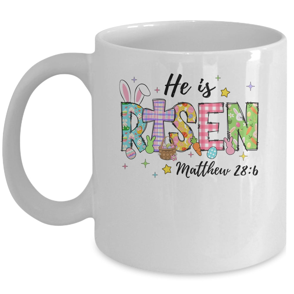 He Is Risen Jesus Christian Happy Easter Women Kids Girls Mug | siriusteestore