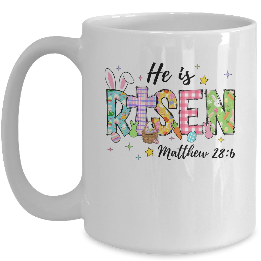 He Is Risen Jesus Christian Happy Easter Women Kids Girls Mug | siriusteestore