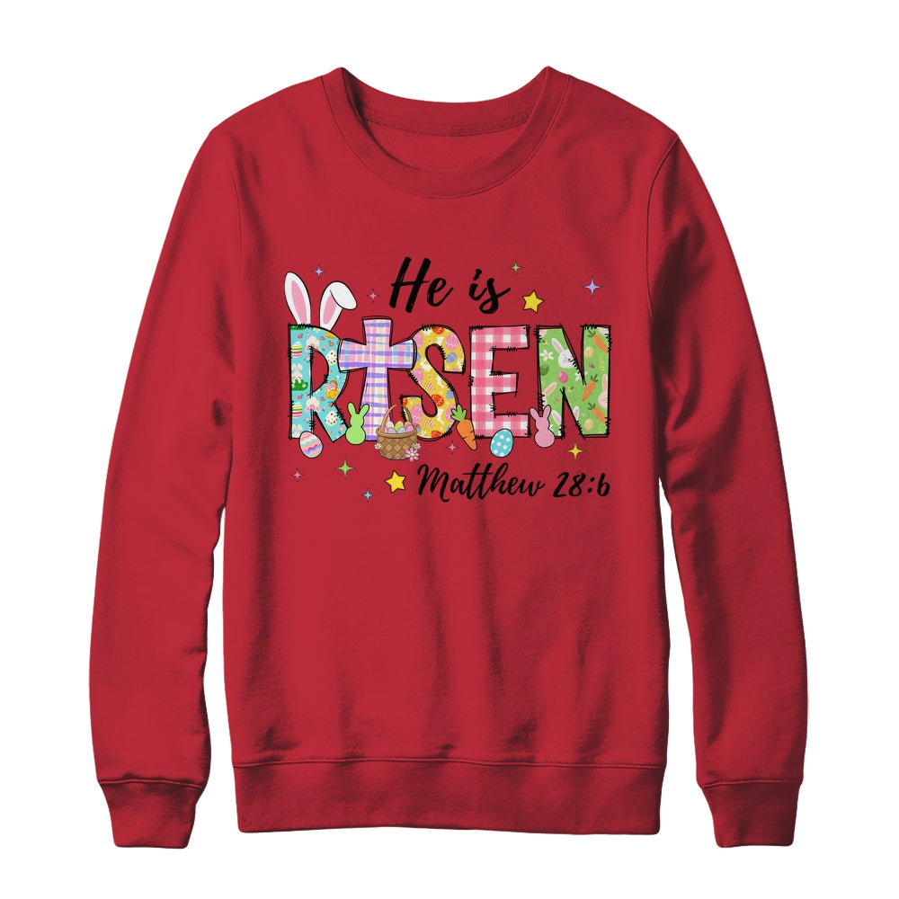 He Is Risen Jesus Christian Happy Easter Women Kids Girls Shirt & Sweatshirt | siriusteestore