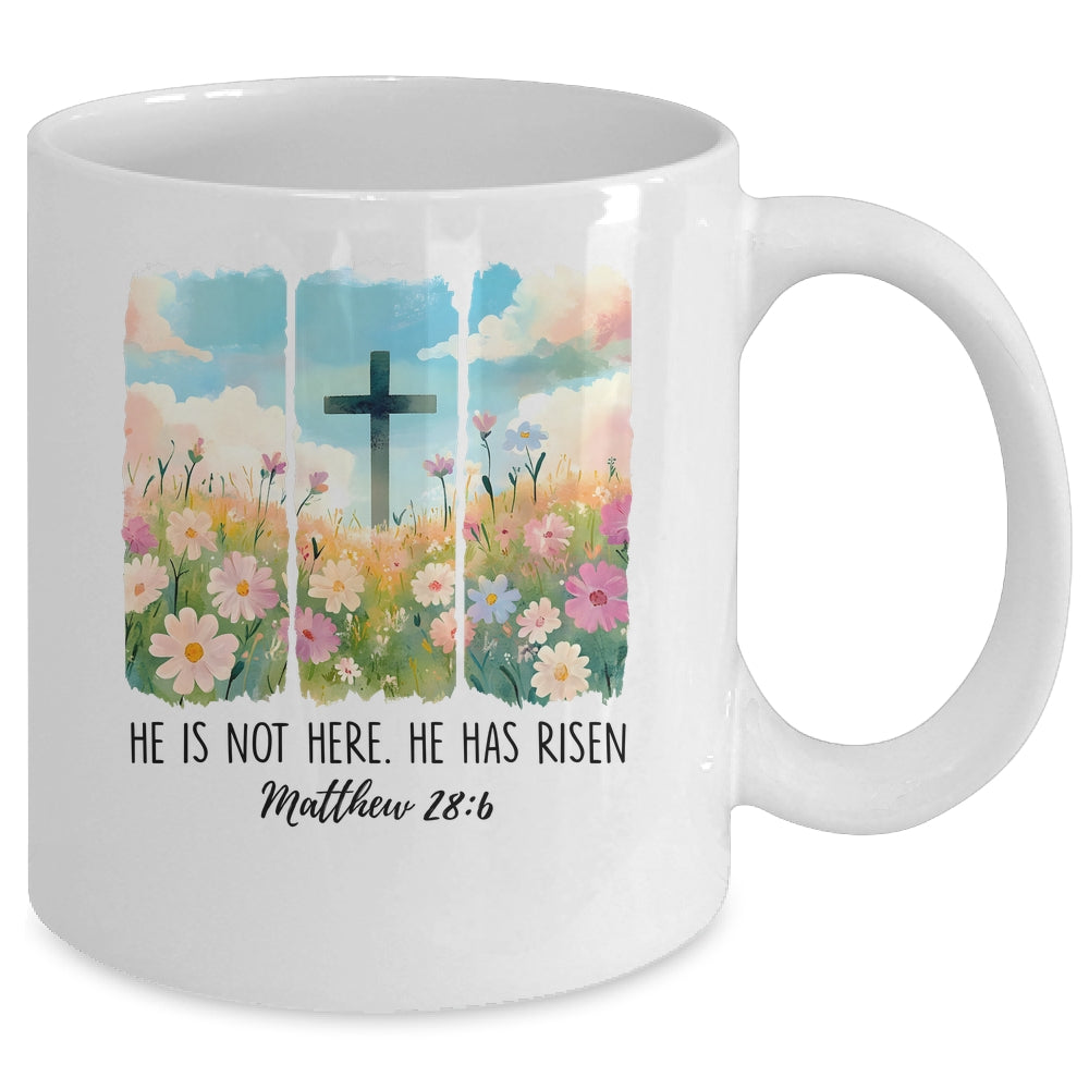 He Is Risen Wildflower Spring Easter Designs Christian Jesus Mug | siriusteestore