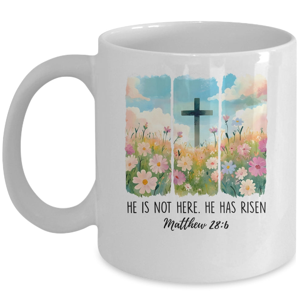 He Is Risen Wildflower Spring Easter Designs Christian Jesus Mug | siriusteestore