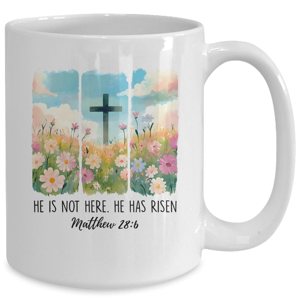 He Is Risen Wildflower Spring Easter Designs Christian Jesus Mug | siriusteestore