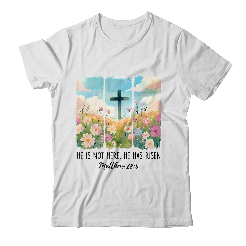 He Is Risen Wildflower Spring Easter Designs Christian Jesus Shirt & Sweatshirt | siriusteestore