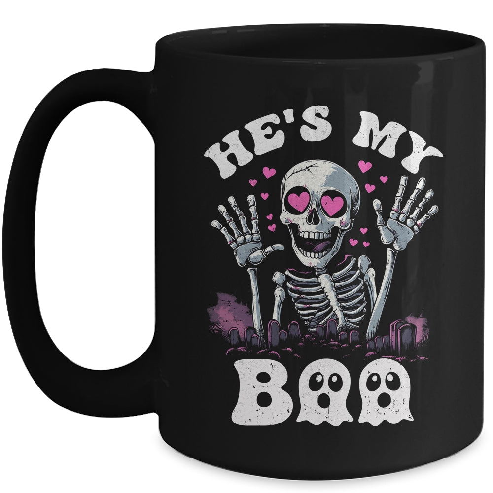 He's My Boo Matching Halloween Costume Couples She's My Boo Mug | siriusteestore