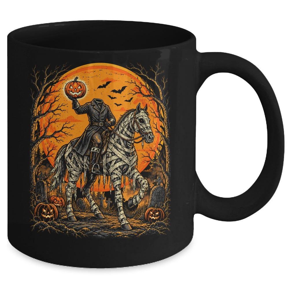 Headless Knight On Horse Pumpkin Halloween Costume Men Mug | siriusteestore