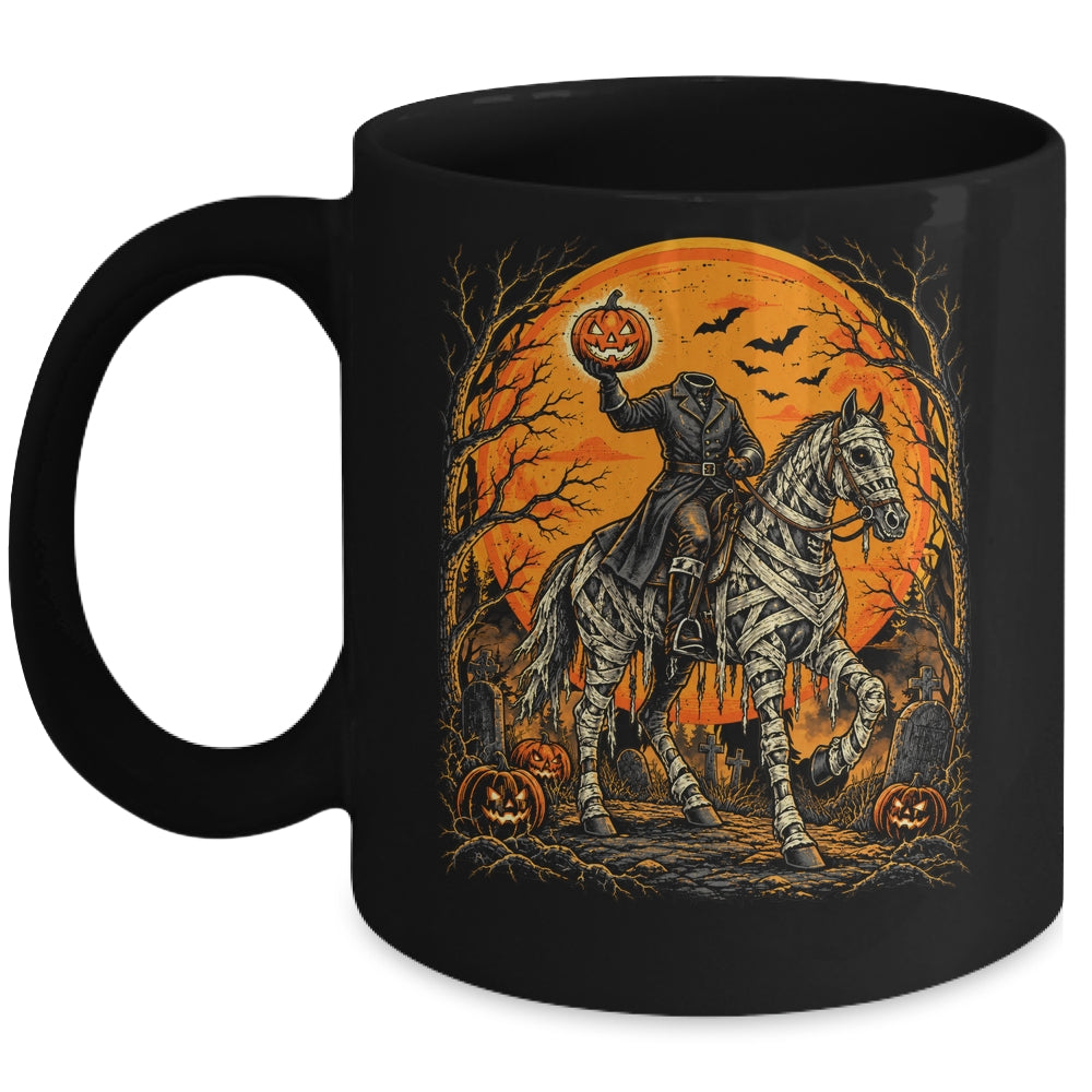 Headless Knight On Horse Pumpkin Halloween Costume Men Mug | siriusteestore