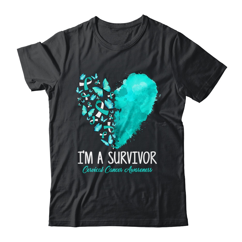 Heart I'm A Survivor Cervical Cancer Awareness Month Shirt & Hoodie | siriusteestore