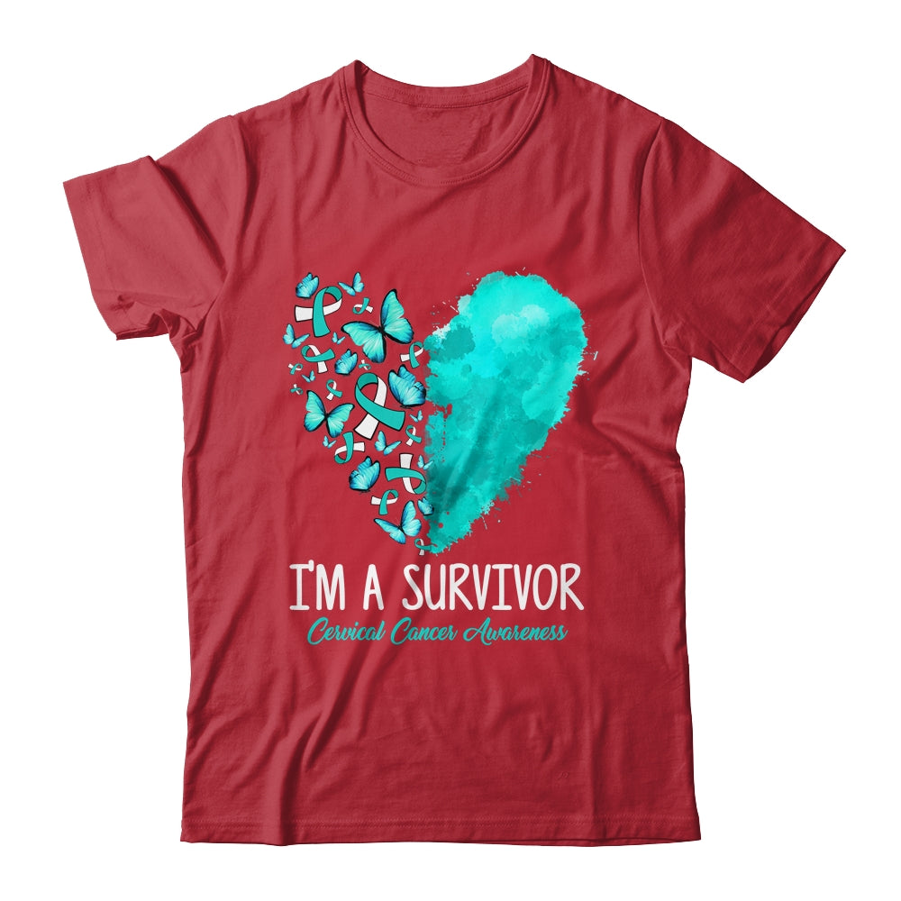 Heart I'm A Survivor Cervical Cancer Awareness Month Shirt & Hoodie | siriusteestore