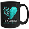 Heart I'm A Survivor Cervical Cancer Awareness Month Mug | siriusteestore
