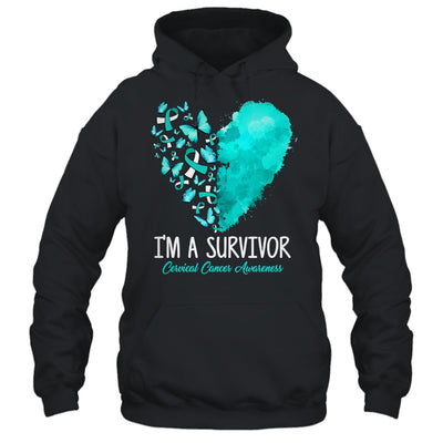 Heart I'm A Survivor Cervical Cancer Awareness Month Shirt & Hoodie | siriusteestore