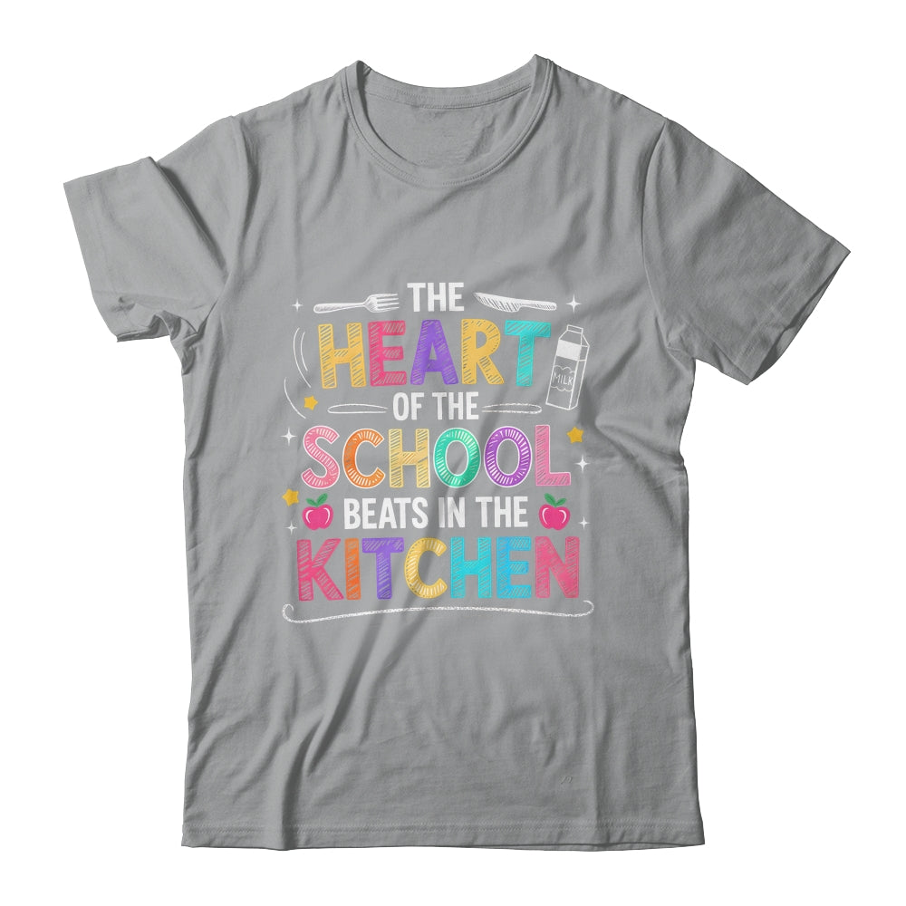 Heart Of The School Beats In The Kitchen Lunch Lady Funny Shirt & Hoodie | siriusteestore