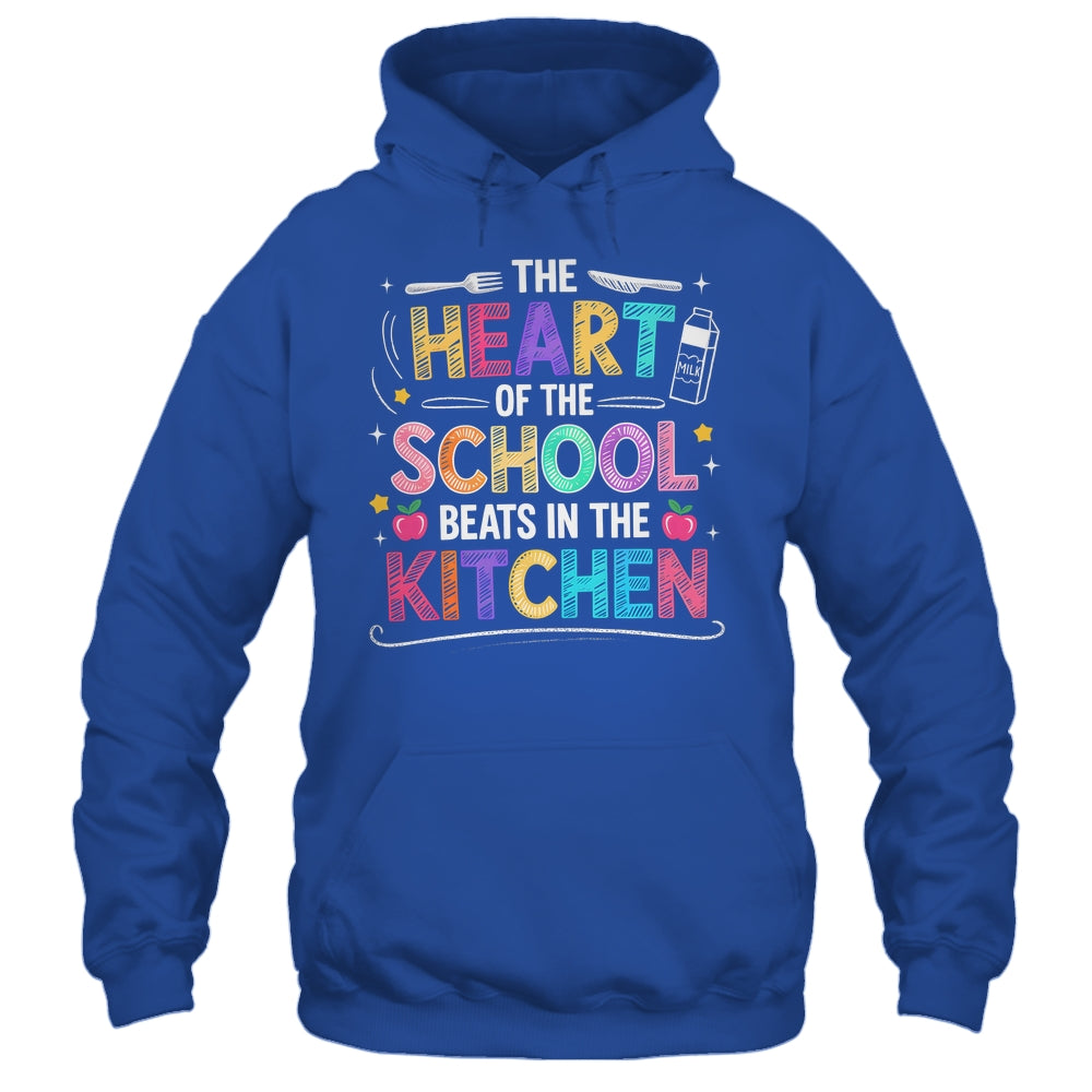 Heart Of The School Beats In The Kitchen Lunch Lady Funny Shirt & Hoodie | siriusteestore